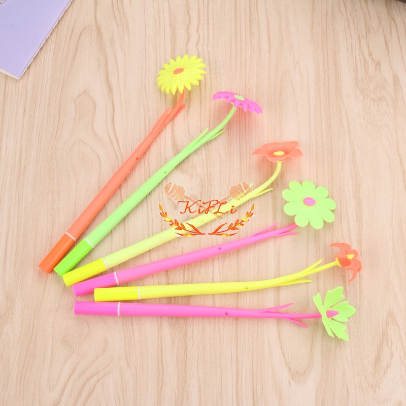 Bút bi bằng silicon hình hoa phong cách Hàn Quốc xinh xắn