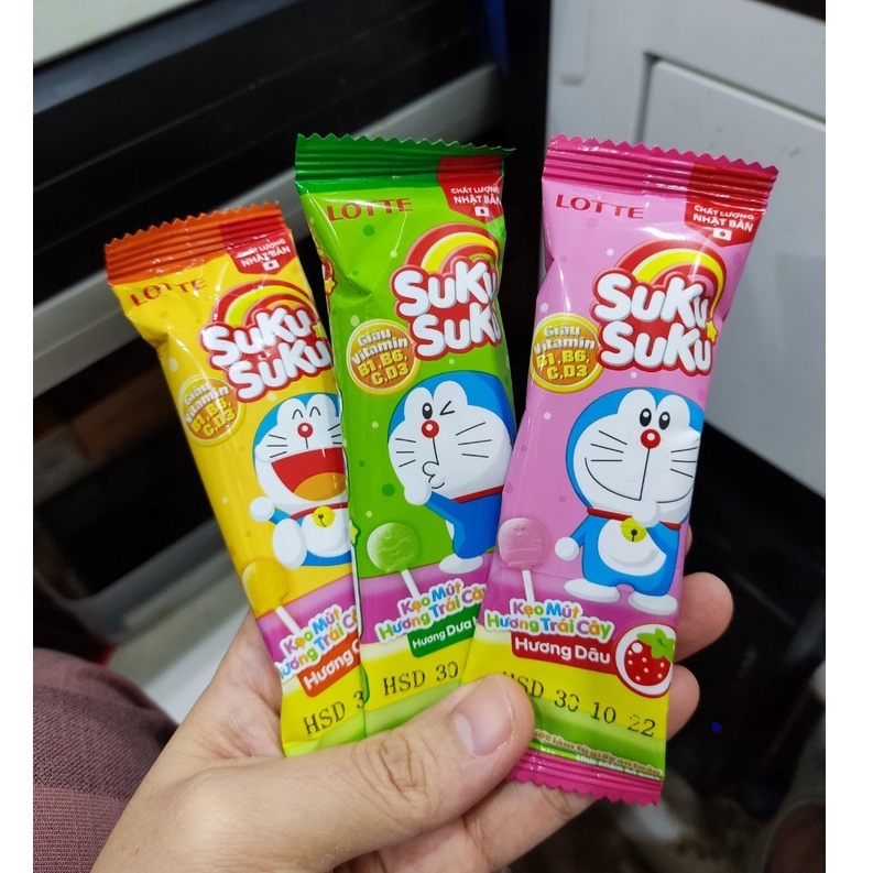 Kẹo mút hương trái cây Suku Suku lẻ 1 cái 8g
