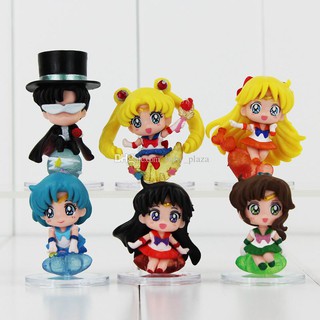 Bộ 06 Đồ Chơi Mô Hình Thủy Thủ Mặt Trăng Sailor Moon