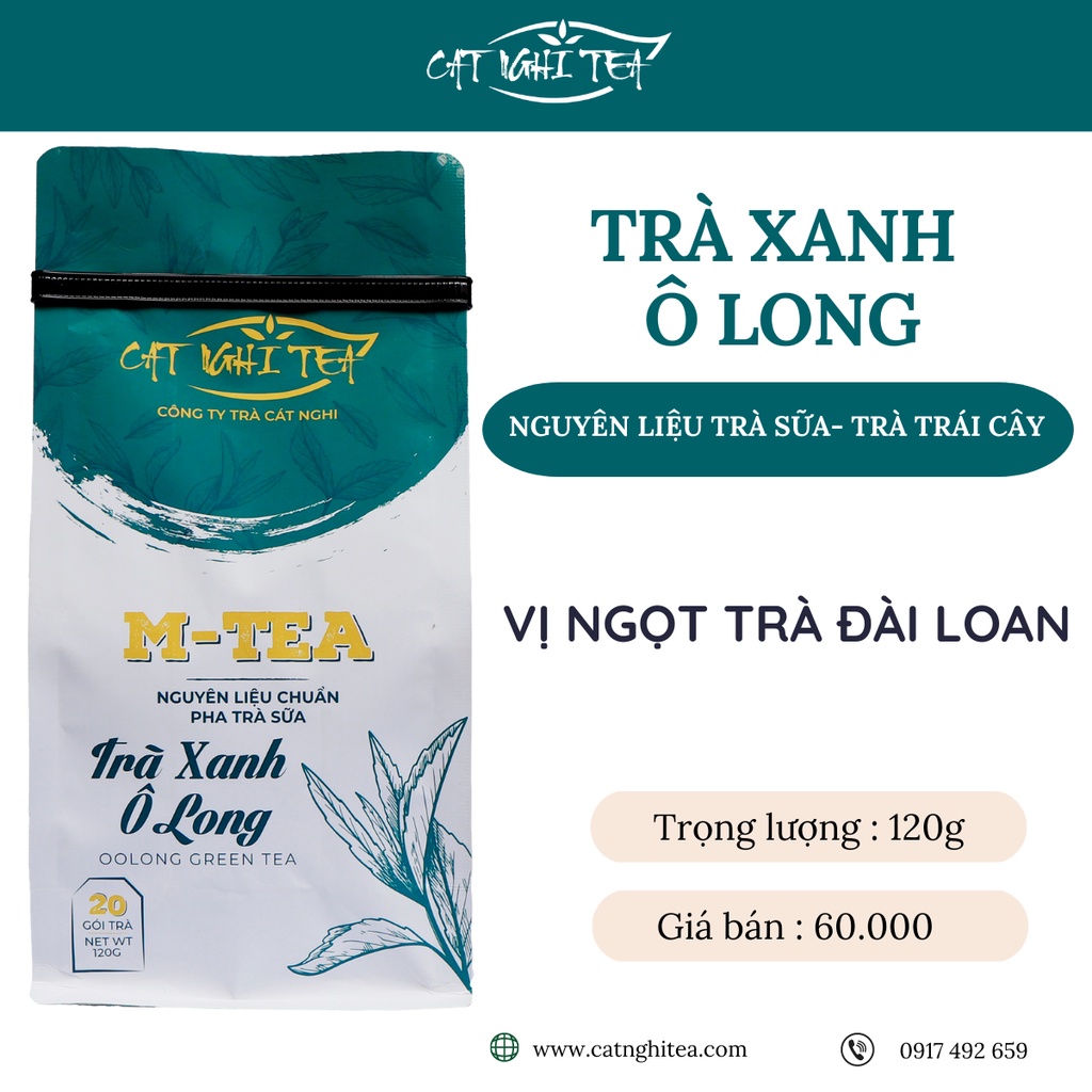 Trà xanh CAT NGHI TEA, Nguyên liệu chuẩn pha trà sữa và trà trái cây thơm ngon