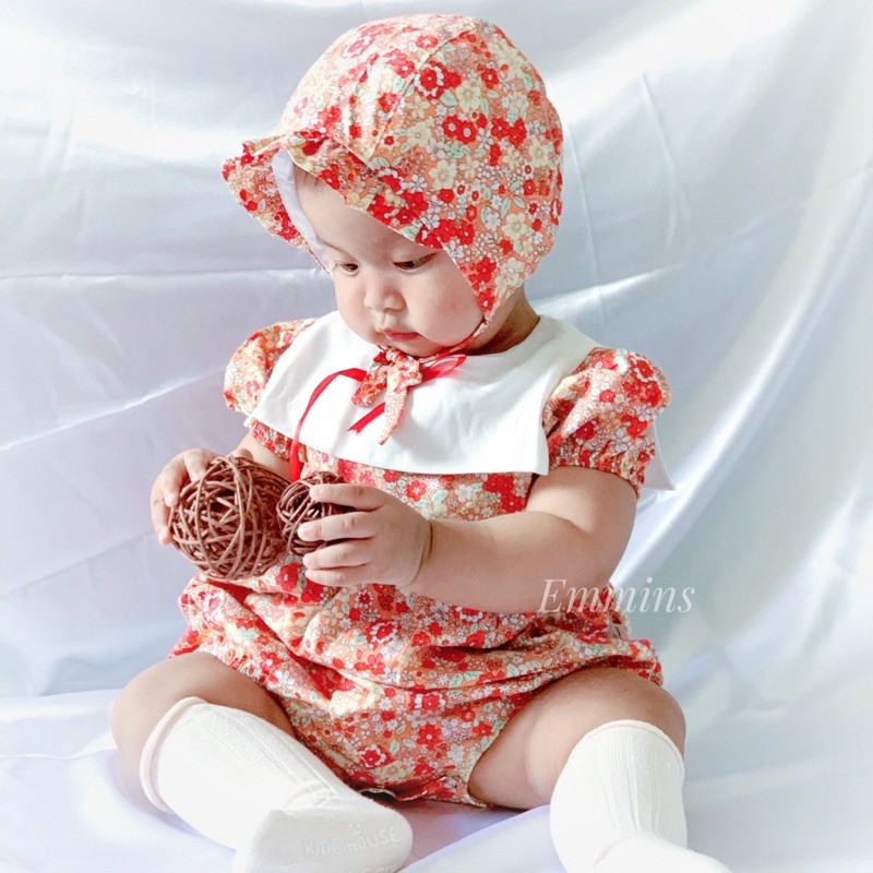 (Thanh lý lỗ vốn chuyển ngành hàng khác)Hàng xịn♥️BodySuit Kẹo Ngọt+Kèm Mũ đi chơi chụp đầy tháng thôi nôi [ Áo liền quầ