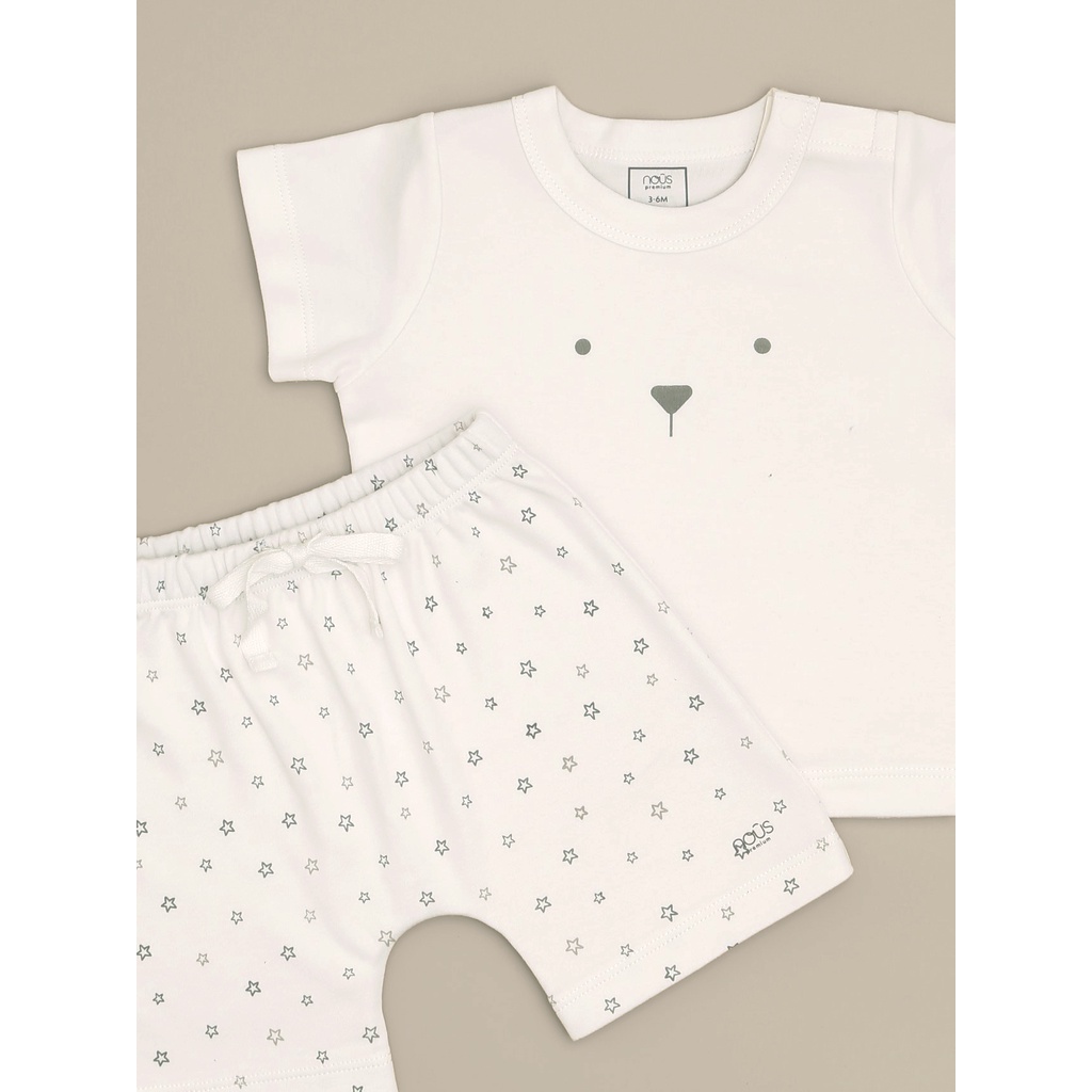 Bộ quần áo bé gái, bé trai họa tiết hình sao nhí- Nous premium - cho bé sơ sinh đến 6-9 tháng tuổi