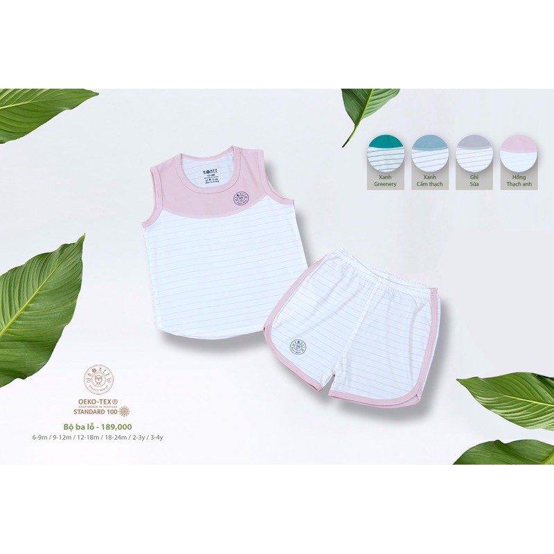 Hrnee - Bộ ba lỗ modal kẻ