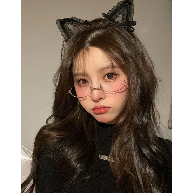 Mắt Kính Nửa Gọng Phong Cách Hàn Quốc Cá Tính D73