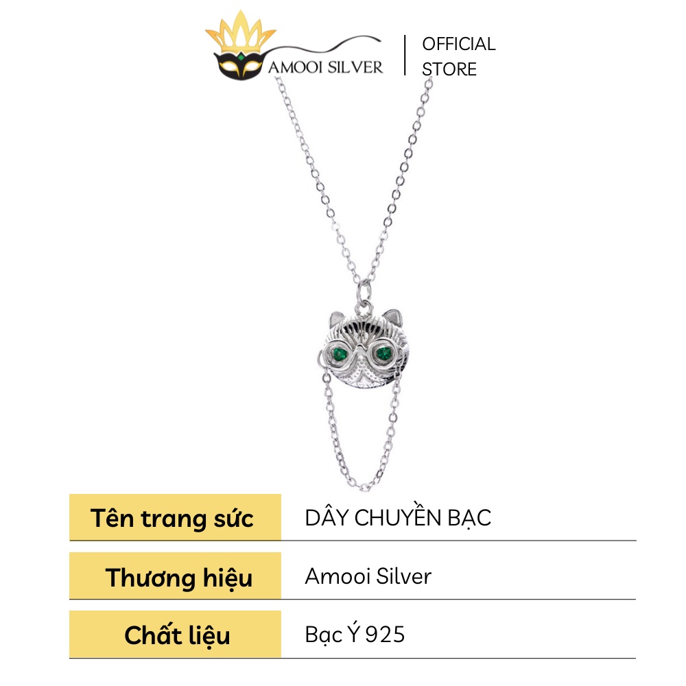 Dây chuyền bạc S925 mèo hoàng thượng - Amooi Silver AD139