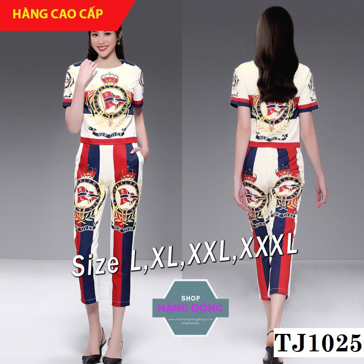 Set Quần Áo 💕FREESHIP💕Giảm 45k Khi Mua Đơn Từ 500k - Set nguyên bộ áo quần lửng họa tiết xinh xắn TJ1025