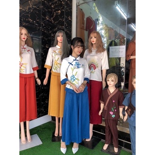 ĐỒ LAM ĐI CHÙA # SẨM LỤA VẼ QUẦN VÝ