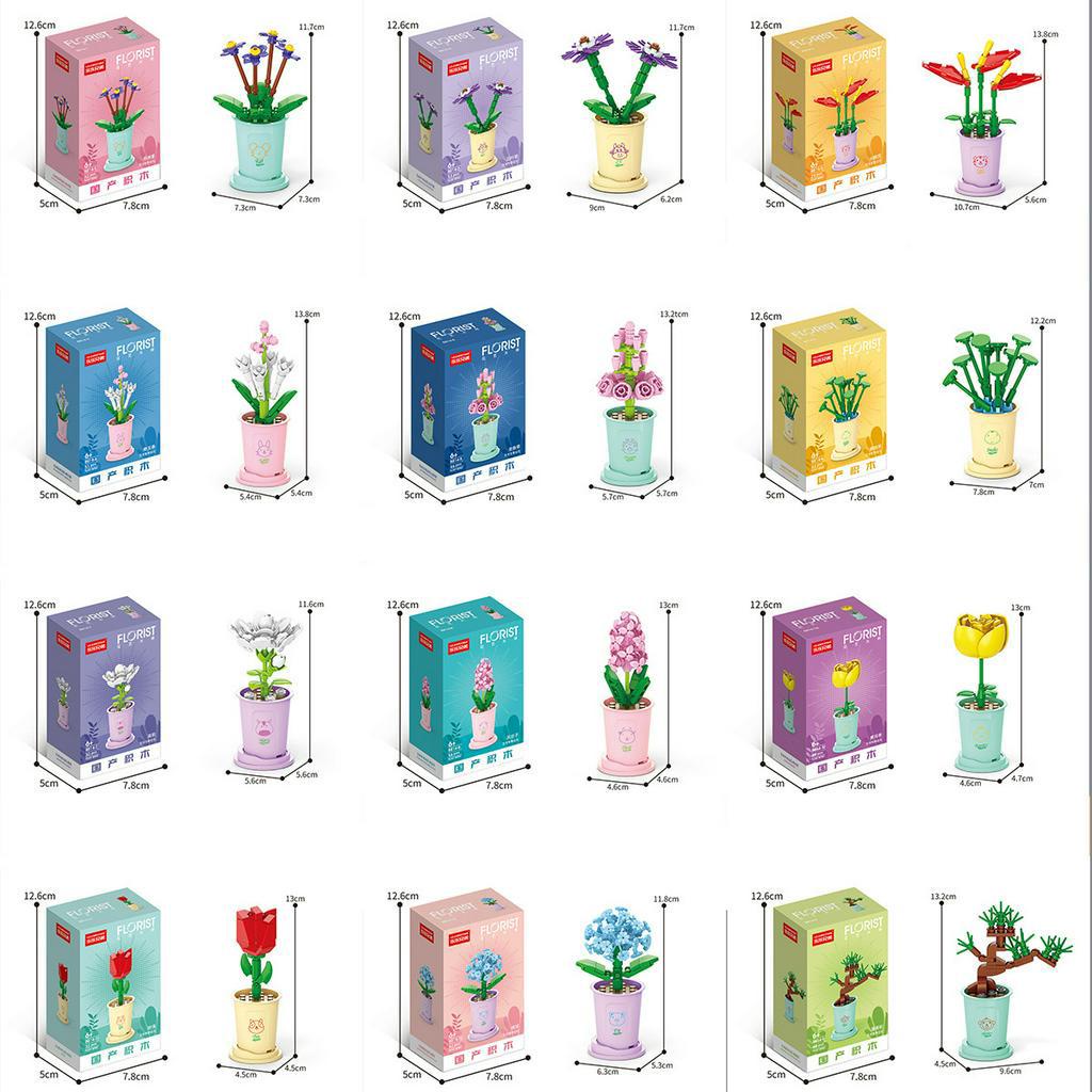 Bộ Đồ Chơi Lắp Ráp 12 Bông Hoa May Mắn Cho Bé Gái