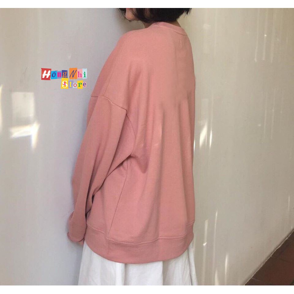 ÁO SWEATER TRƠN CHẤT NỈ LÓT BÔNG MÀU HỒNG RUỐC - SWEATER UNISEX - MM | BigBuy360 - bigbuy360.vn