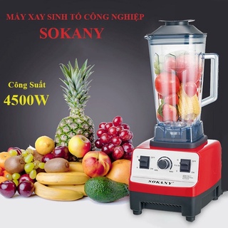1 Máy Xay Công Nghiệp SOKANY 4500W: Máy Xay Sinh Tố, Xay đá, Xay thịt, xay hạt, xay hoa quả