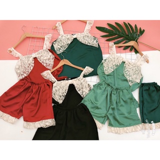 Set 2 dây lụa satin phối ren 4 màu hot form 40-60kg