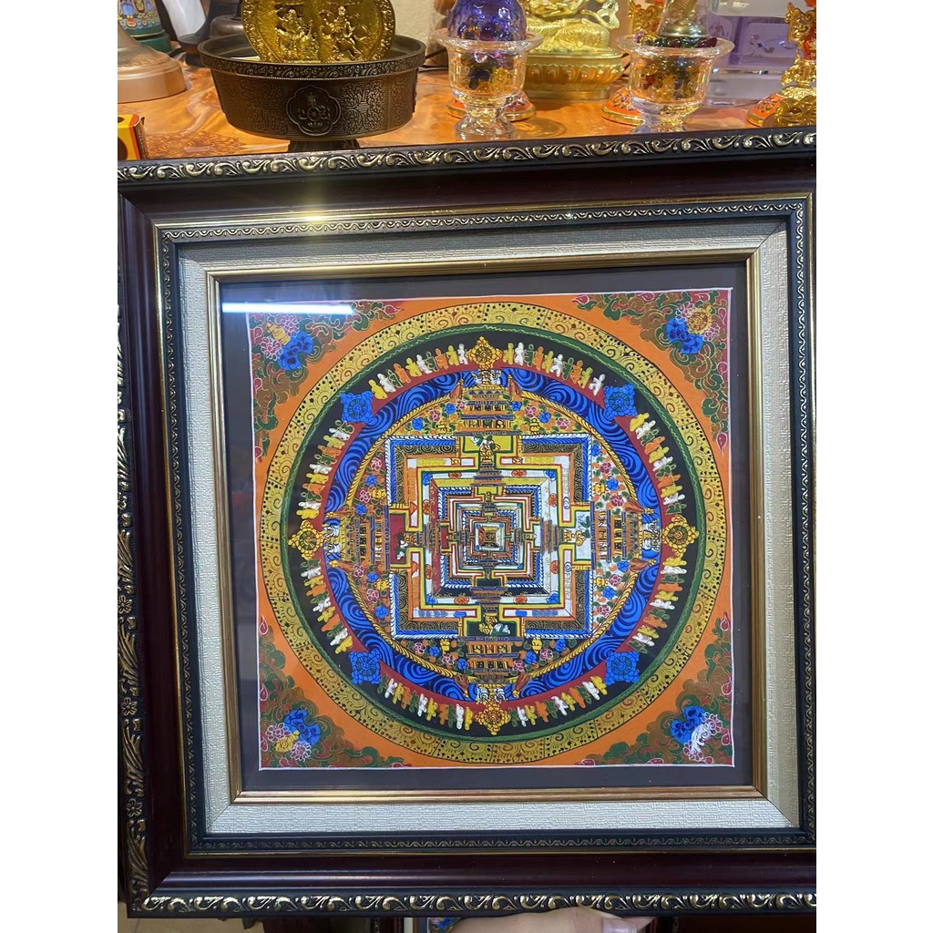 [Pháp Bảo Minh Châu] Tranh Mandala Nepal có khung (CHÁT CHỌN MẪU)