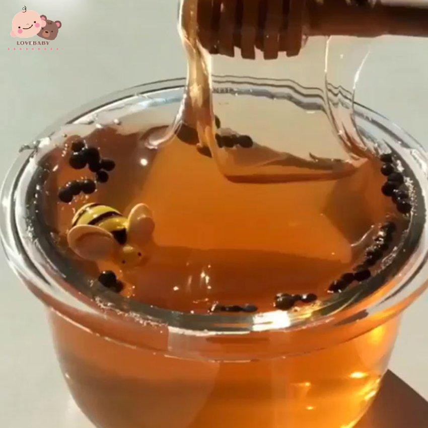 Đồ chơi slime polymer màu mật ong trong suốt phối hình chú ong