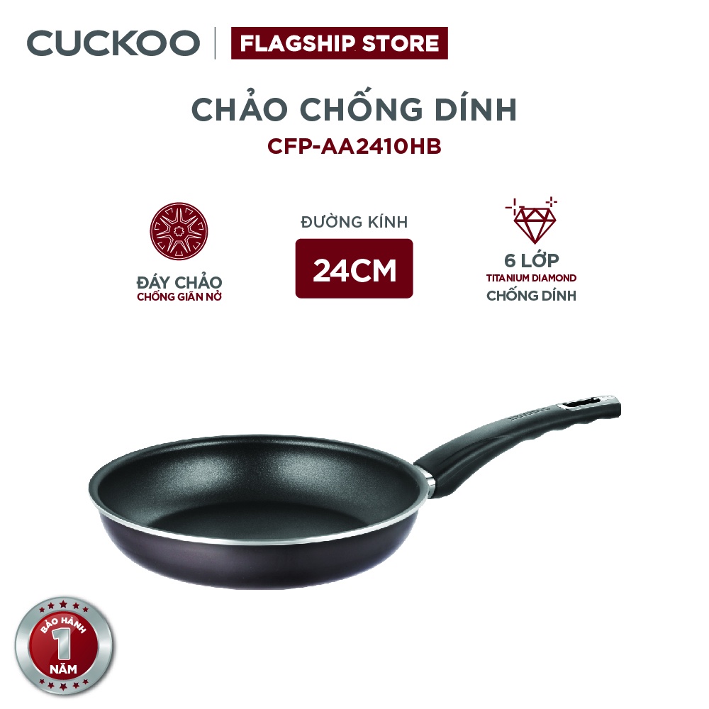 Chảo chiên chống dính đáy từ Cuckoo 24cm CFP-AA2410HB - Chất lượng Hàn Quốc - Hàng chính hãng Cuckoo Vina