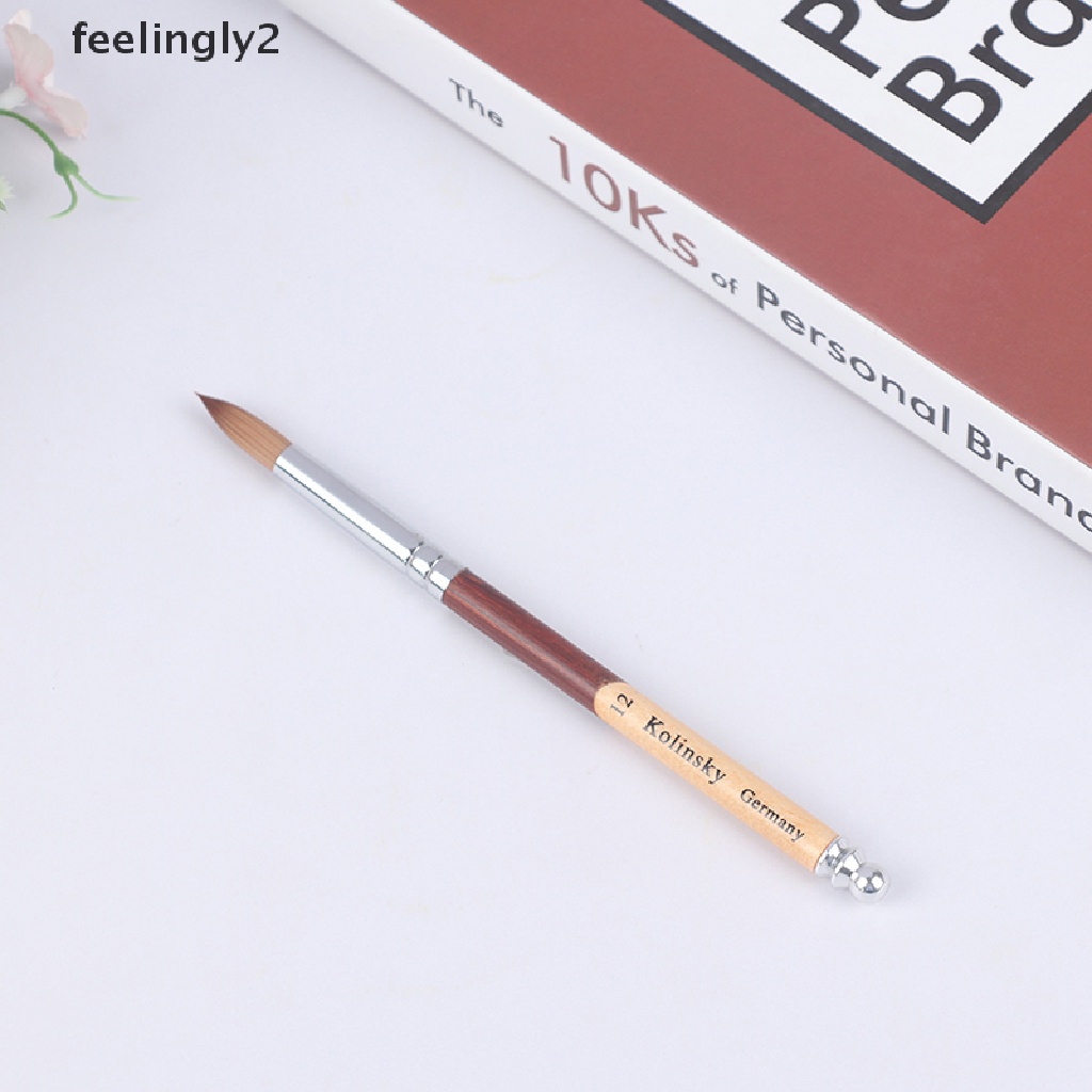 [Hàng mới về] Cọ vẽ trang trí móng lông đen bằng acrylic cán gỗ màu hồng pha lê bằng kim loại phù hợp cho bột/ chất lỏng