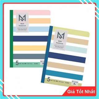 Sổ may Caro A4 Math Notebook  Ruột Caro, Giấy Có Độ Mịn Cao