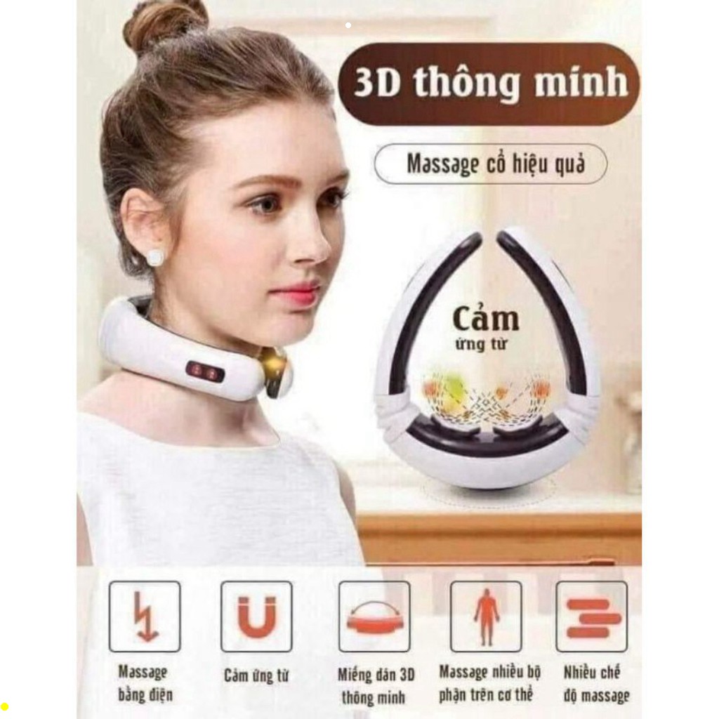 MÁY MASSAGE TRỊ LIỆU ĐAU CỔ VAI GÁY 3 CHẾ ĐỘ [ MÁY MAT XA CỔ ]