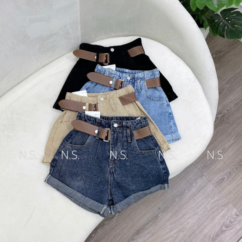 Quần sooc đai da hàng QCL1