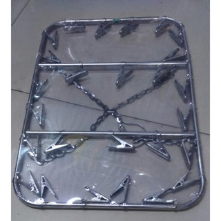 móc inox phơi đồ em bé (vuông) 26 kẹp