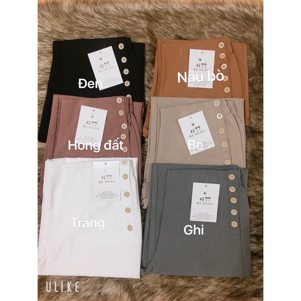 [XẢ LỖ] Đũi Ống Rộng 5 khuy  _HÀNG ĐẸP_ Ống suông linen cạp cao ( VIDEO + ảnh thật)