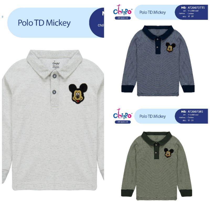 [Chippo] Áo Polo tay dài Mickey