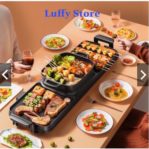 Bếp Lẩu Nướng Đa Năng Phong Cách Hàn Quốc,Bếp Nướng Lẩu 2 trong 1 Shabu-Shabu Hàng Nội Địa Trung Xuất Khẩu Châu ÂU
