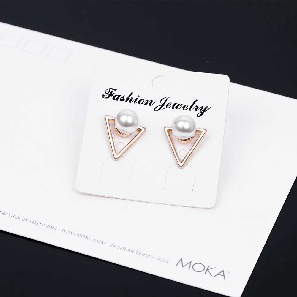 Khuyên tai kiểu dáng độc đáo đính hạt ngọc trai thời trang cho nữ