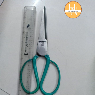 Kéo cắt vải Việt Nam tay co cao cấp thép nhíp, liền khối, cán phủ sơn