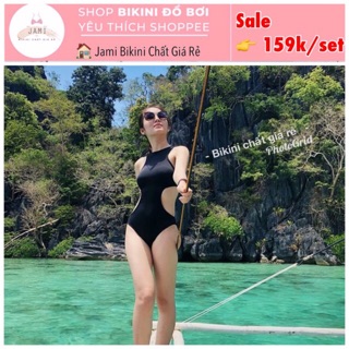 Bikini đồ bơi một mảnh khoét eo lưng đi biển TÔN DÁNG cao cấp -JAMI-MOM294