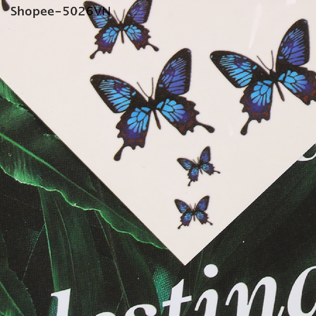 Hình Xăm Dán Tạm Thời Hình Bướm 3D Thời Trang Cho Nữ