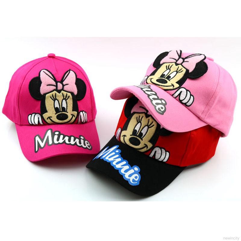 Mũ lưỡi trai thêu hình chuột Minnie dễ thương ngộ nghĩnh đáng yêu cho bé