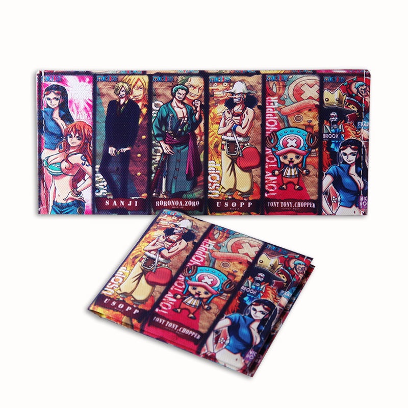Ví ngắn cho học sinh họa tiết hoạt hình One Piece