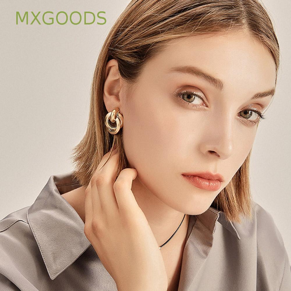 MXGOODS Party Wedding Geometric|Color Exaggeration Stud Earrings