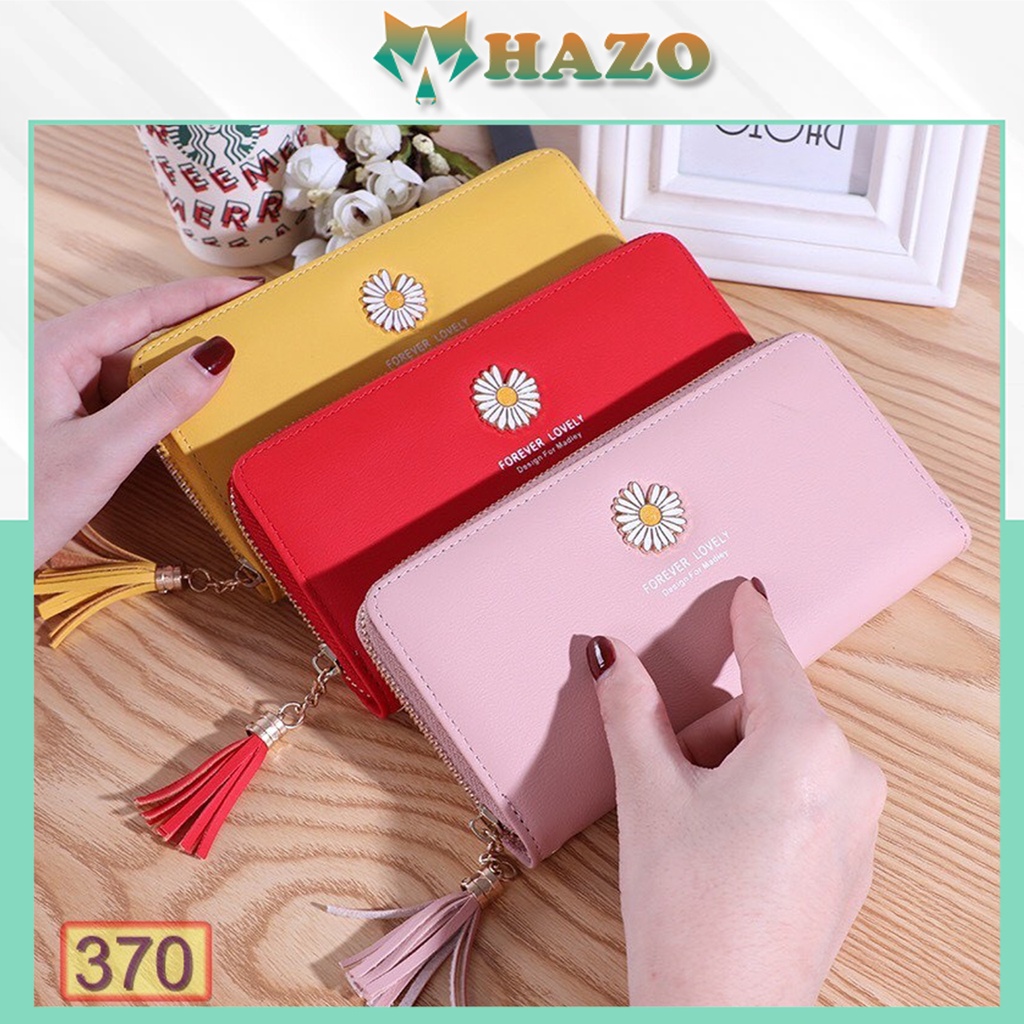 Ví Dài Nữ Cầm Tay Cao Cấp Hoa Cúc 370 Thời Trang Han Quốc Siêu Hot - Hazo