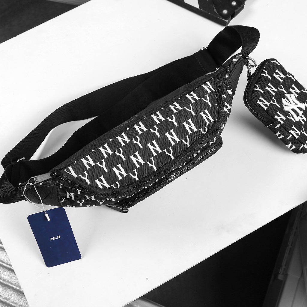 Túi Đeo Chéo - Đeo Hông Thời Trang Hot Trend MLB Monogram Hip Sack New York Yankees Black