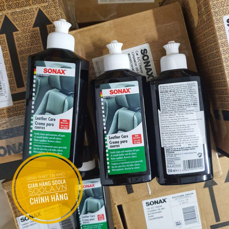 Bộ Vệ sinh làm sạch nội thất, bảo dưỡng ghế da SONAX Leather Care Lotion and Interior cleaner (321200, 291141)