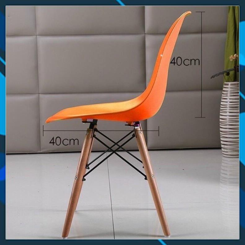 Ghế ngồi làm việc EAMES  chân gỗ sồi dành cho văn phòng, cafe, học tập, phòng khách ( cam kết y hình )