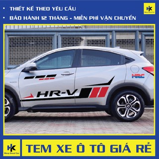Tem xe Honda HRV dán 2 bên sườn - tem xe ô tô giá rẻ hà nội