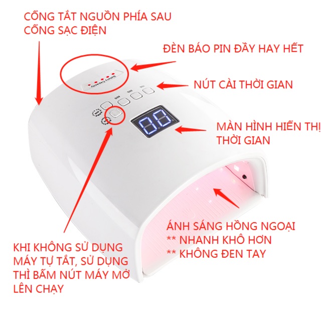 Máy hơ gel tích điện S10 HỒNG NGOẠI cao cấp Hàng loại1