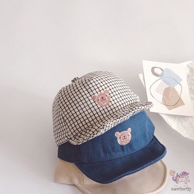 Mũ Lưỡi Trai Thoáng Khí Họa Tiết Gấu Hoạt Hình Phong Cách Hàn Quốc