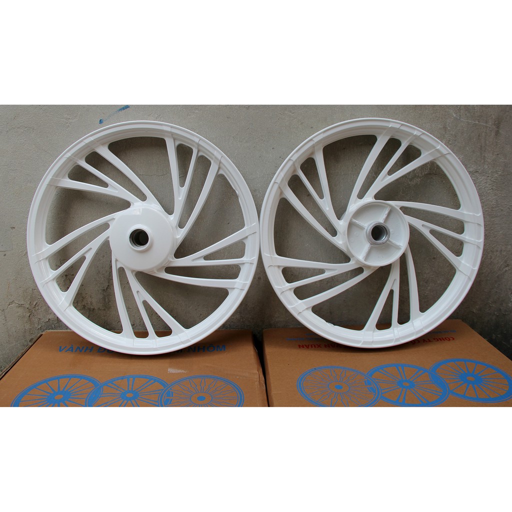 Mâm xe wave, dream phanh cơ _đùm màu trắng