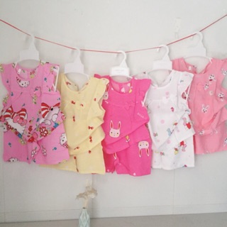Đồ bộ tone lạnh cho bé gái 9-13kg, đồ mùa hè giành cho bé gái, cực kỳ dễ thương
