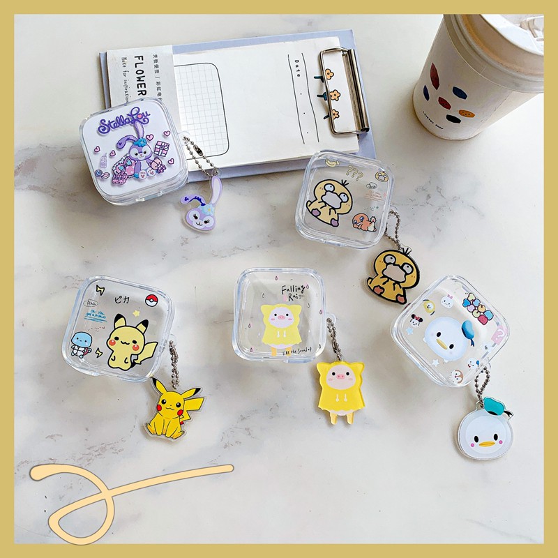 For Mi True Wireless Earphones 2 Basic cute Pikachu soft TPU Transparent Protective Case for Xiaomi Air 2 SE cartoon Donald Duck Earphone Case