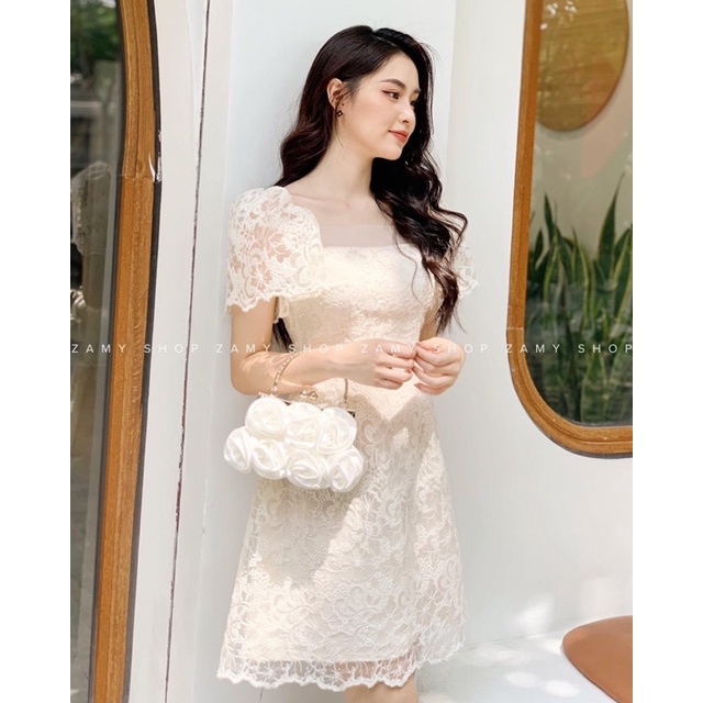 [Sỉ] Đầm Ren Tay BồngTiểu Thư Bồng Bềnh Chất Đẹp