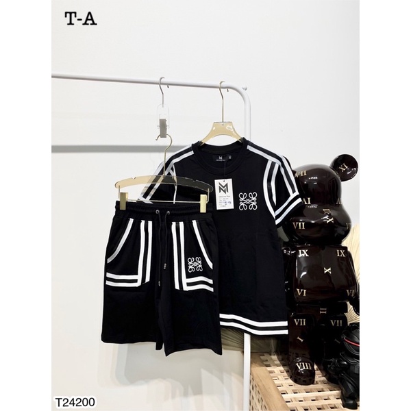 Bộ Cotton Phối Viền Trắng Cực Sang cho Nam - Bộ Hè Chất Cotton Co Giãn Cho Nam