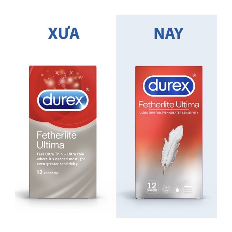 Bao Cao Su Durex Fetherlite Ultima hộp 12 bao chính hãng (Che tên sản phẩm)