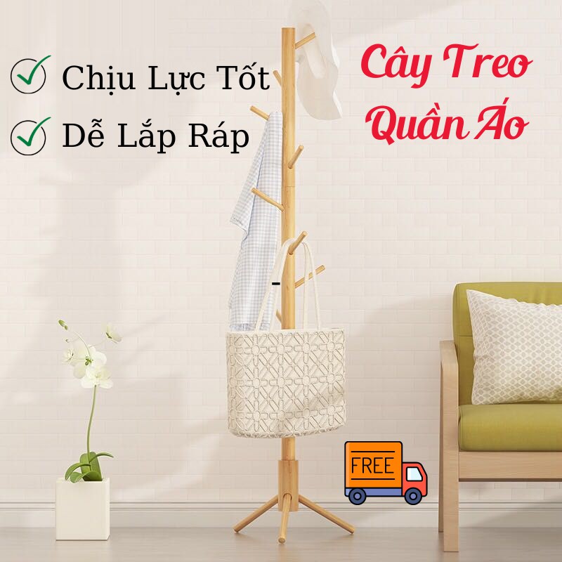 Giá Treo Quần Áo, Cây Treo Quần Áo Gỗ Đứng Hiện Đại