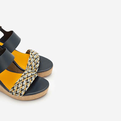 Vascara Giày Đế Xuồng Quai Đan Cói - SDX 0419 - Màu Xanh Navy