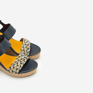 Vascara Giày Đế Xuồng Quai Đan Cói - SDX 0419 - Màu Xanh Navy