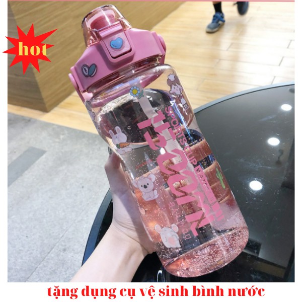 Bình nước THỂ THAO 1500ML loại dày có ông hút